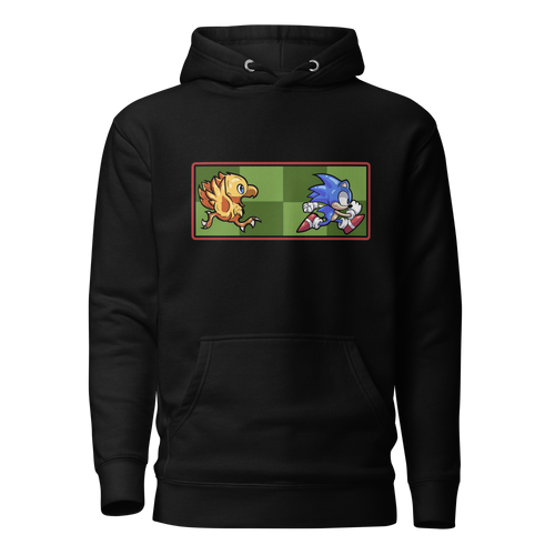 Front view — Chocobo hoodie, Final Fantasy yellow mount