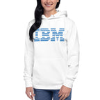 Print detail — IBM logo parody, 142 g/m² combed cotton