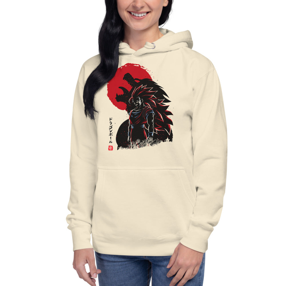 Modelo femenina — Kakaroto Phase 4 Hoodie Beige