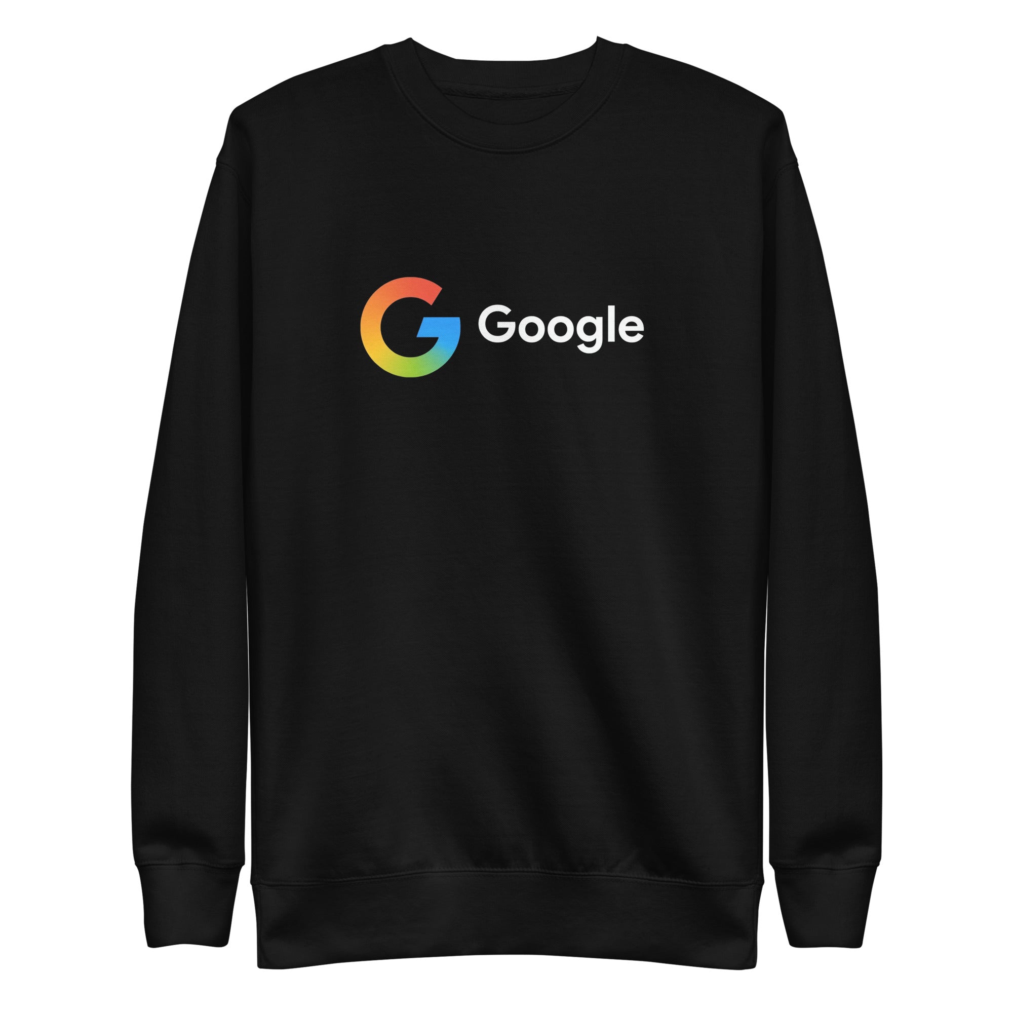 Vista frontal — Sudadero Google, parodia logo tech