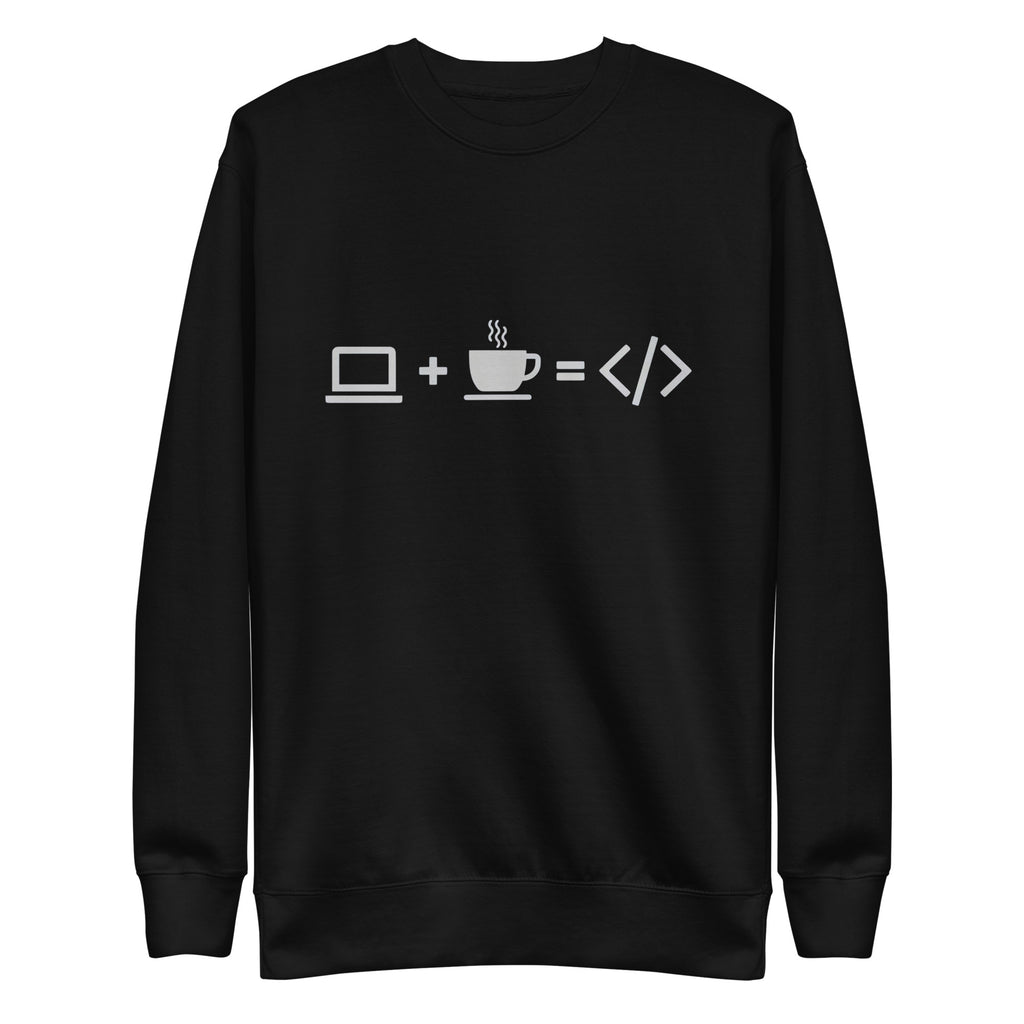 Suéter Coffee HTML, Disponible en la mejor tienda online para comprar tu merch favorita, la mejor Calidad, compra Ahora en Algoritmo! 