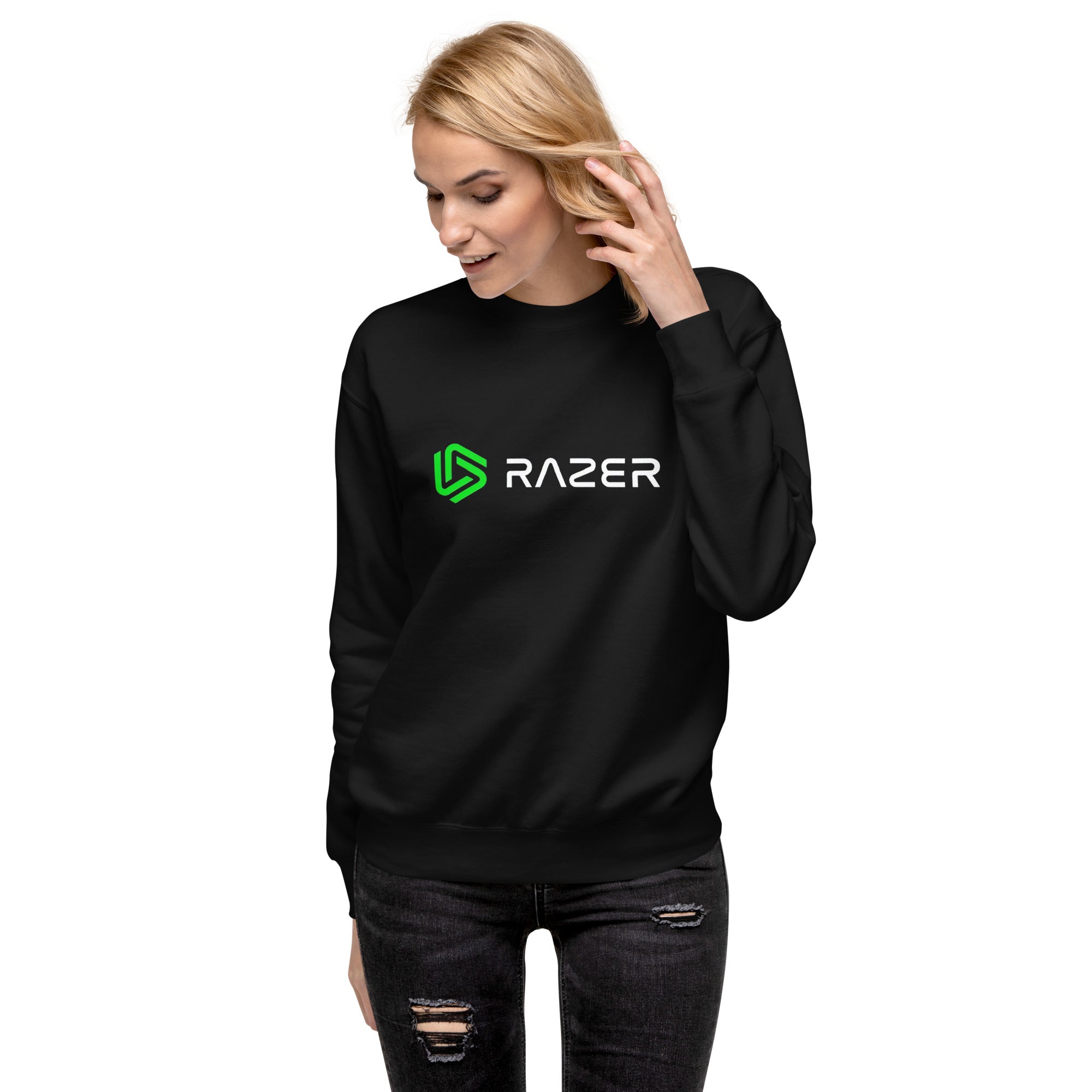 Razer — modelo usando la prenda