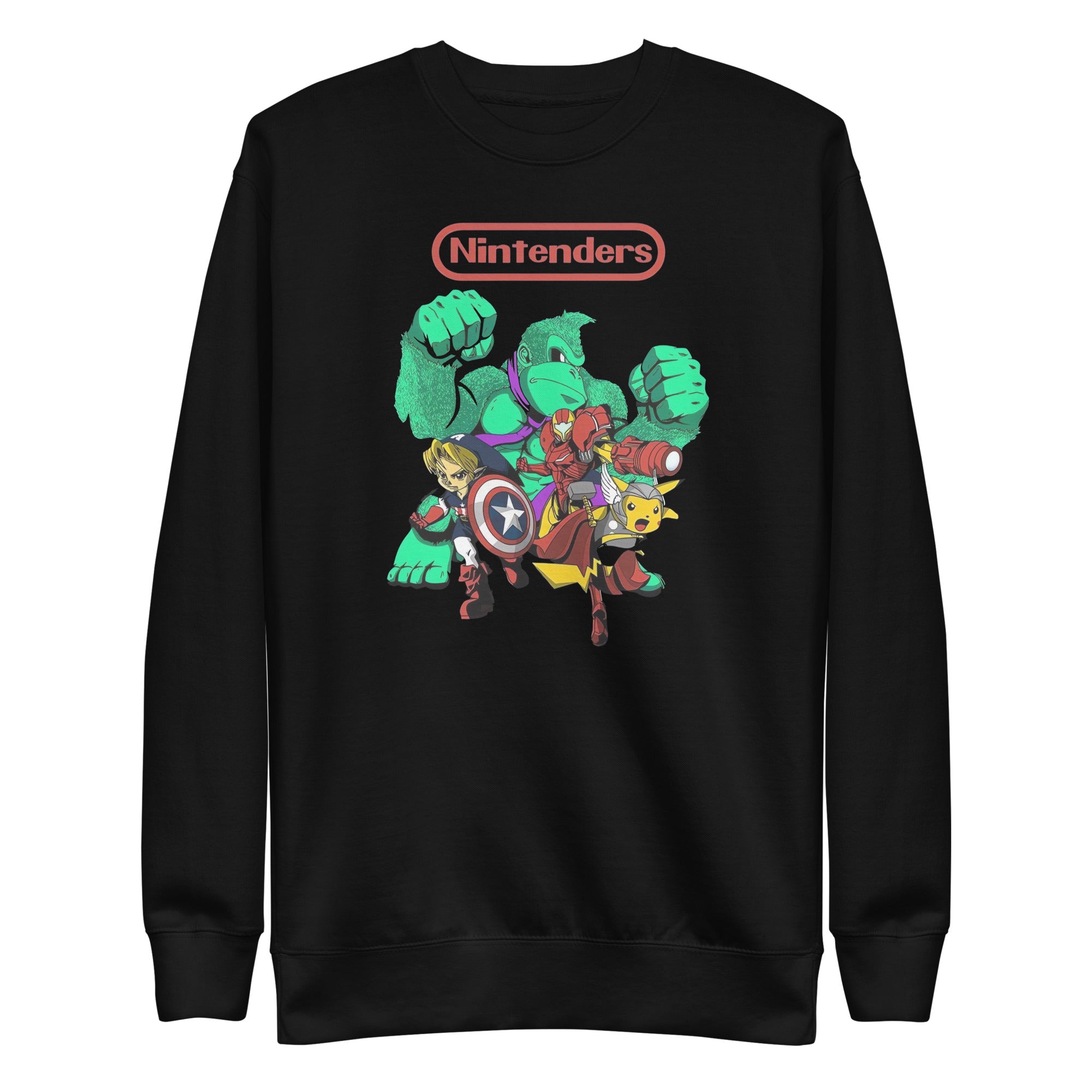 Vue de face — Pull Nintenders, parodie console retro