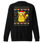 Detalle del print — Pikachu Navideño, algodón 142 g/m²