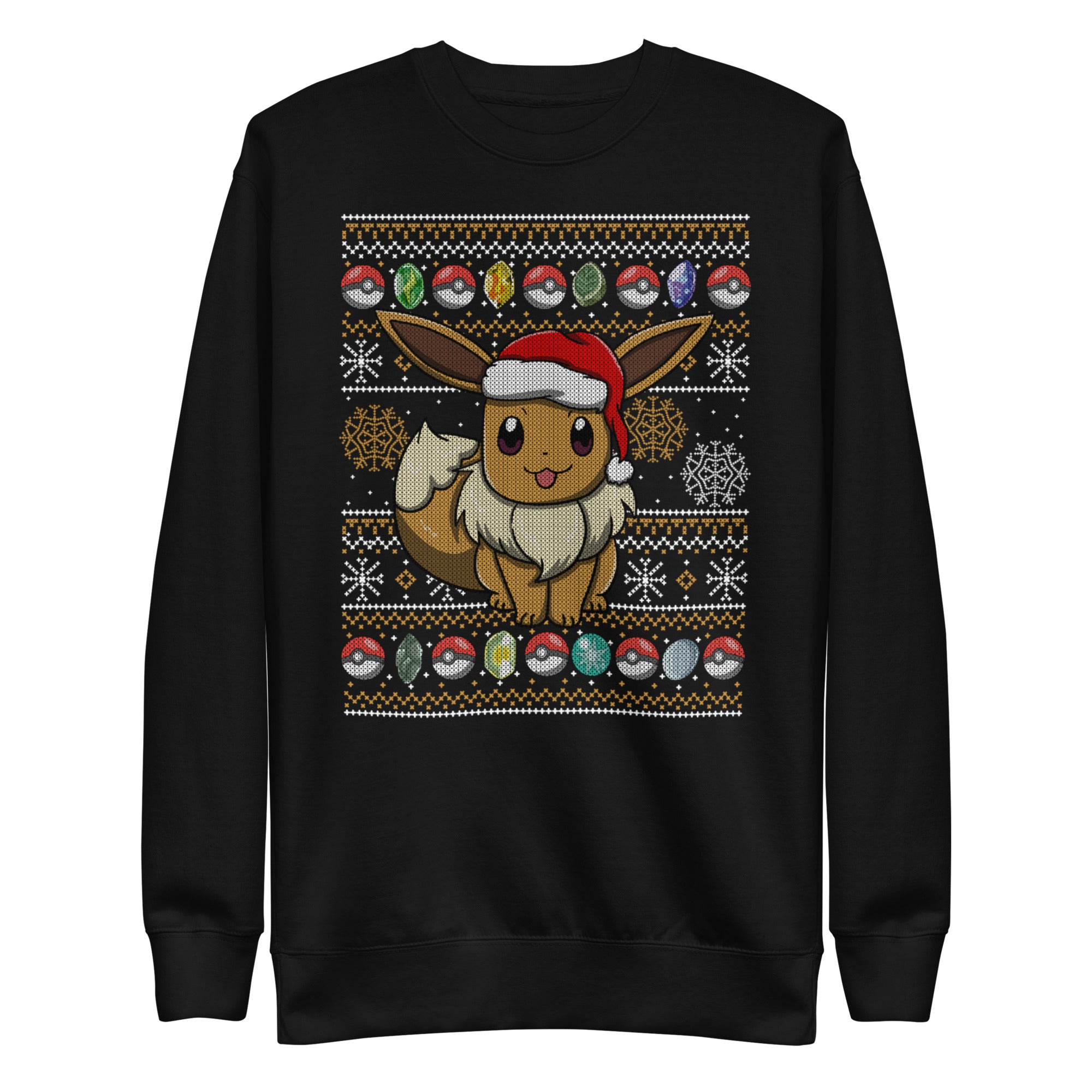 Vista frontal — Suéter Little Eevee Christmas Pokémon