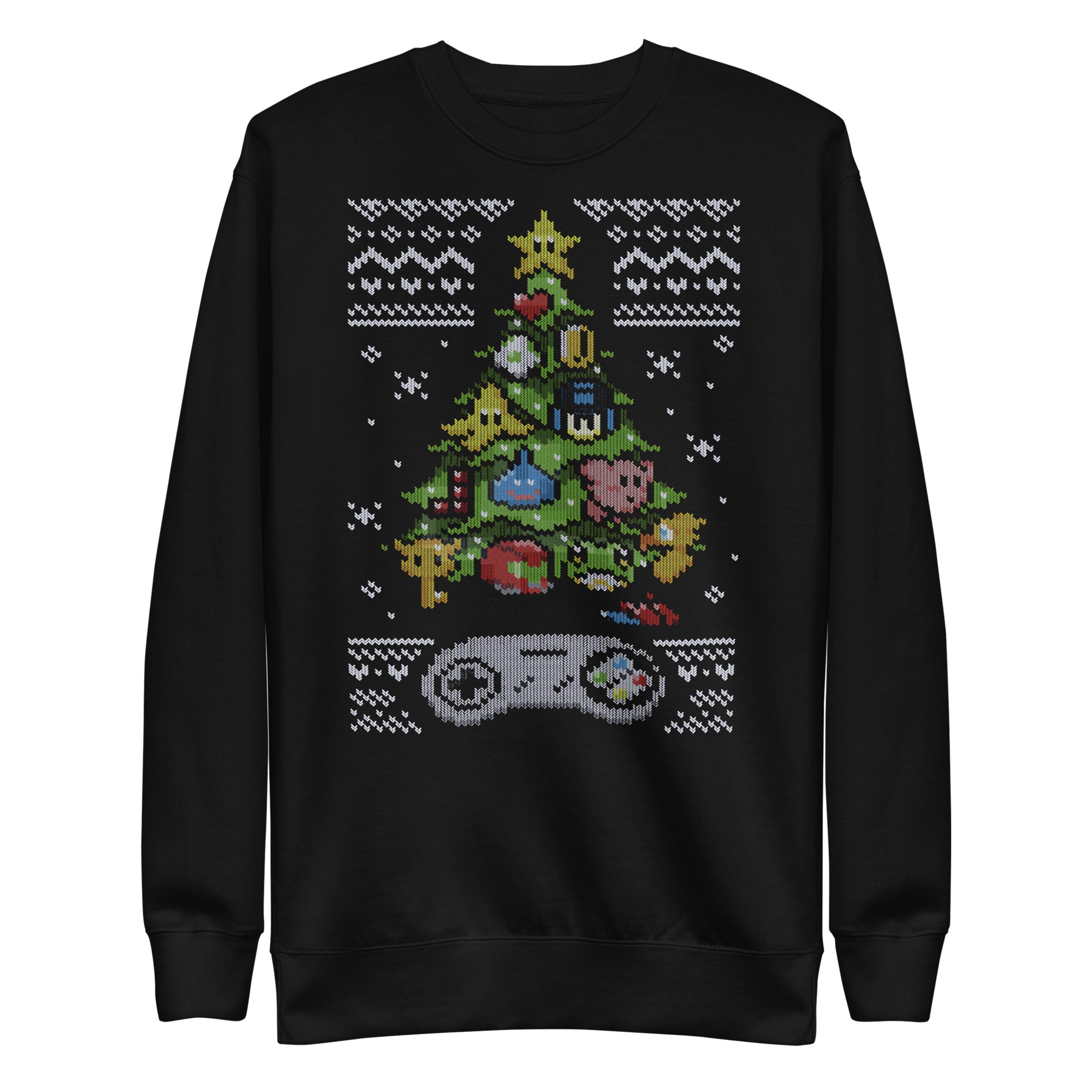 Vista frontal — Suéter Christmas Game Kirby Megaman SNES
