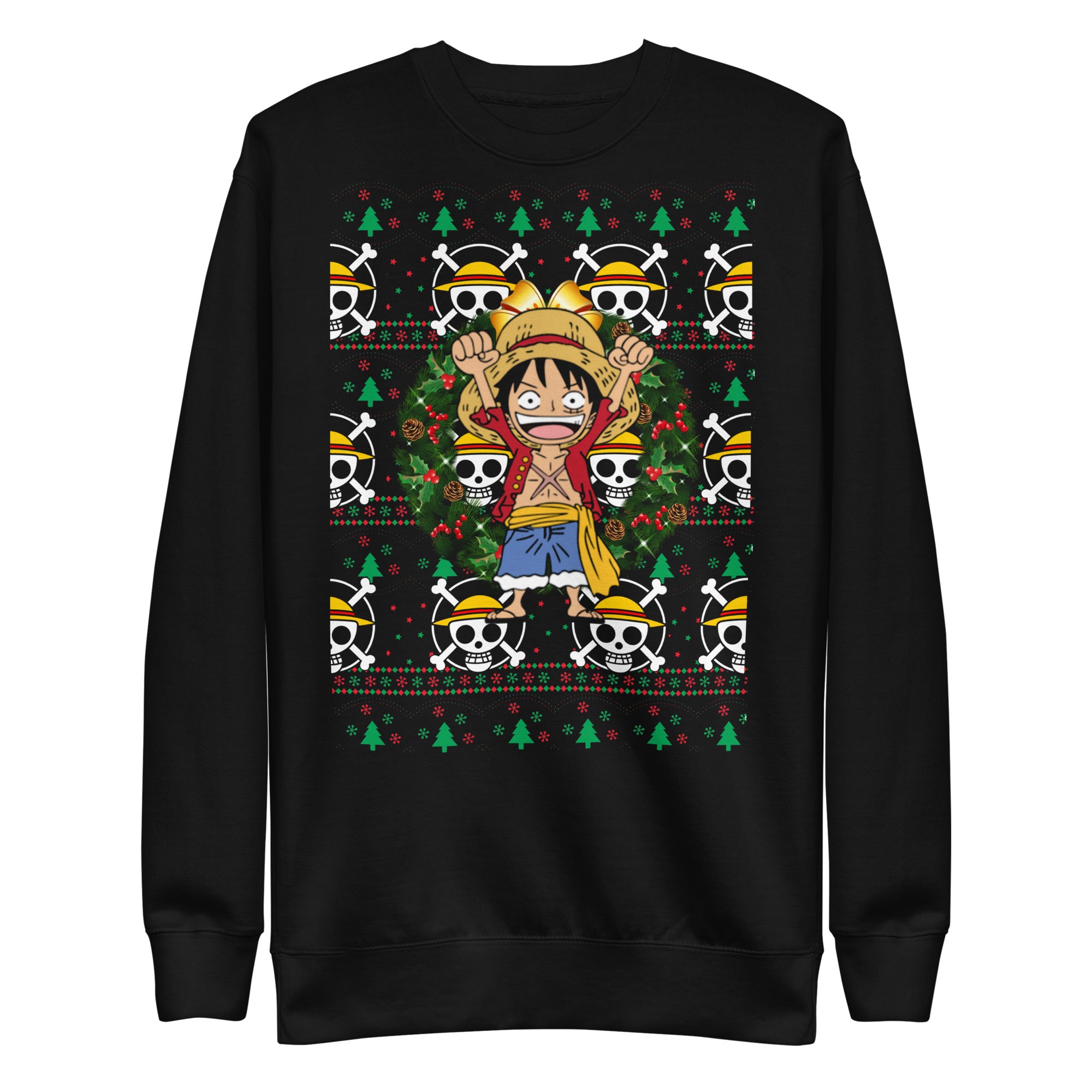 Vue de face — Pull de Noël One Piece Sombrero de Paja