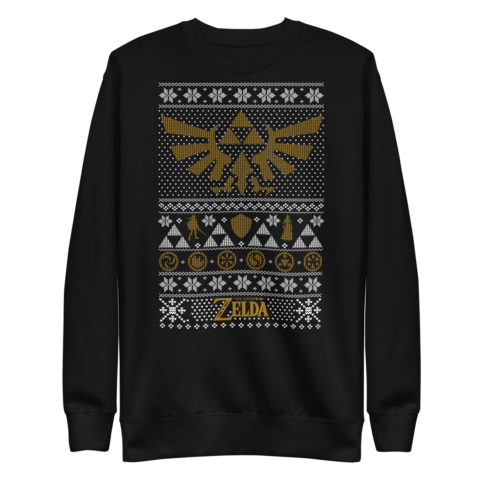 Vista frontal — Suéter Triforce of Cheer Zelda navideño