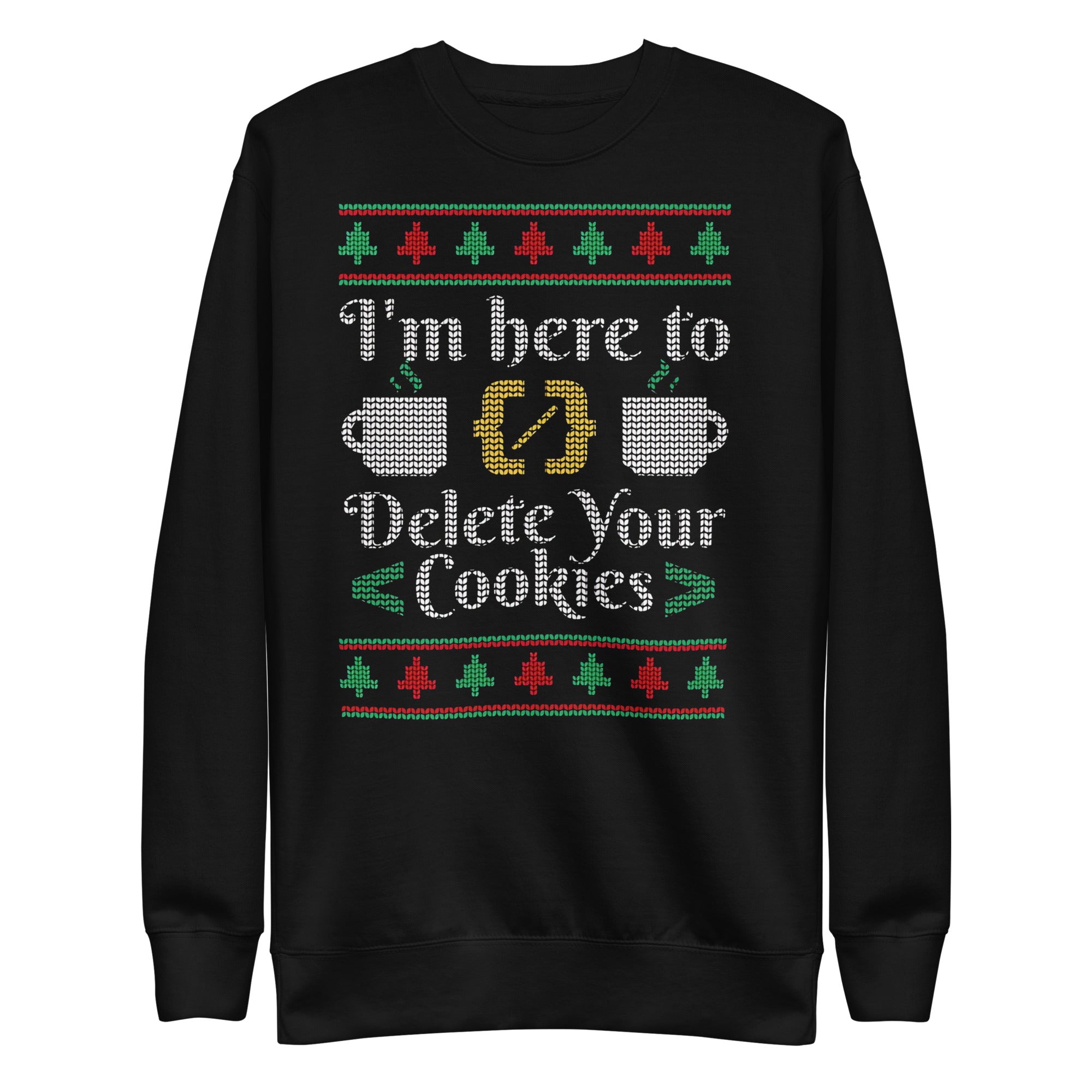 Vista frontal — Suéter Delete Your Cookies humor IT