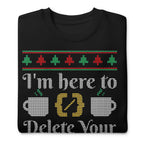 Detalle del print — Delete Your Cookies, algodón 142 g/m²