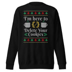 Vista trasera — Suéter Delete Your Cookies unisex