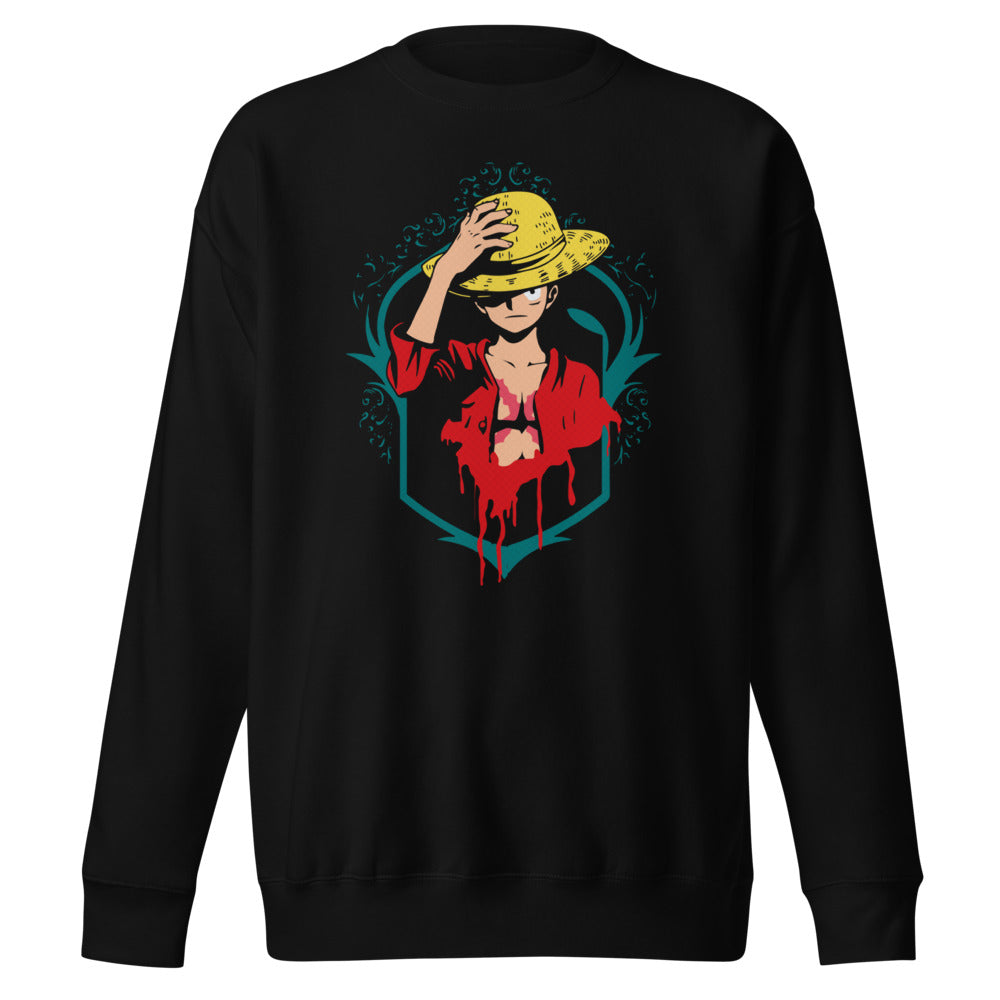 Sueter One Piece Luffy Red Portrait - Frente