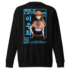 Sueter Solo Leveling Lee Joohee negro vista frontal