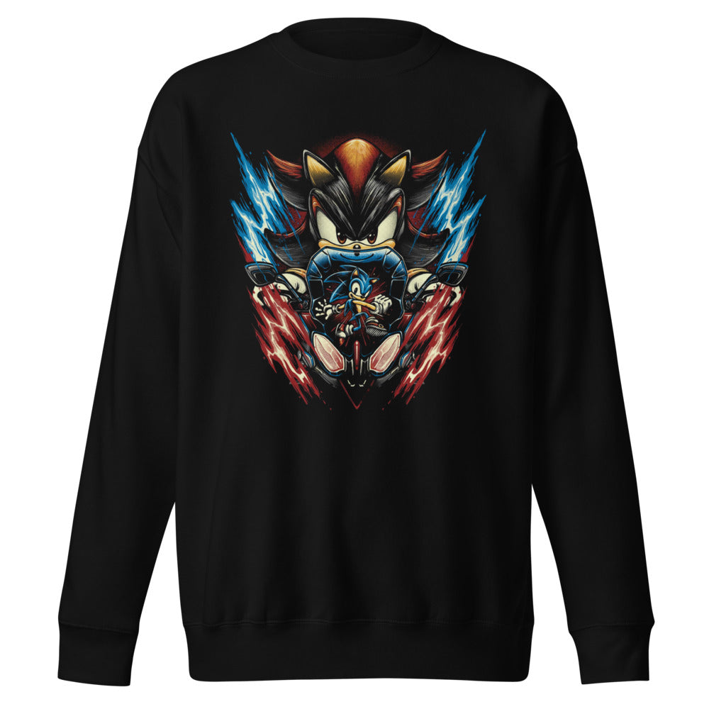 Sueter Sonic And Shadow Racing negro vista frontal
