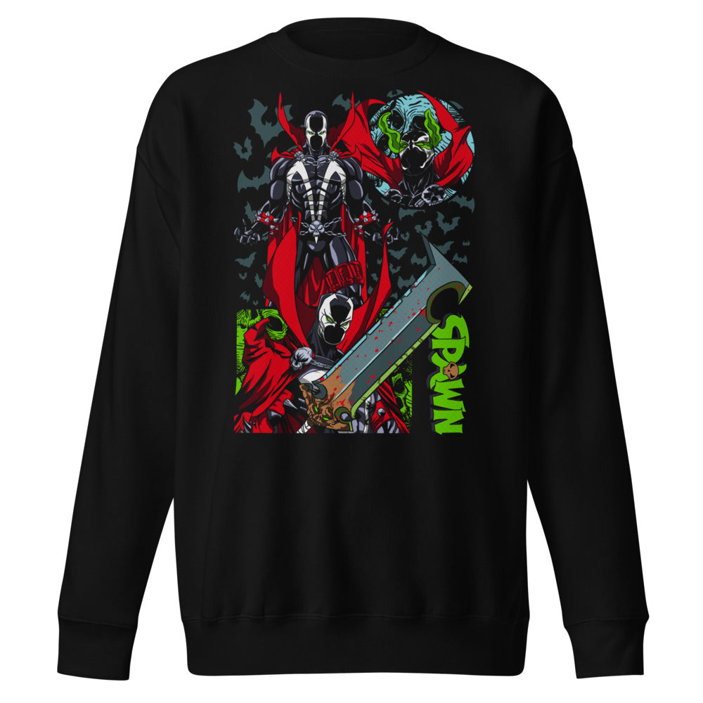 Sueter Spawn Comic negro vista frontal