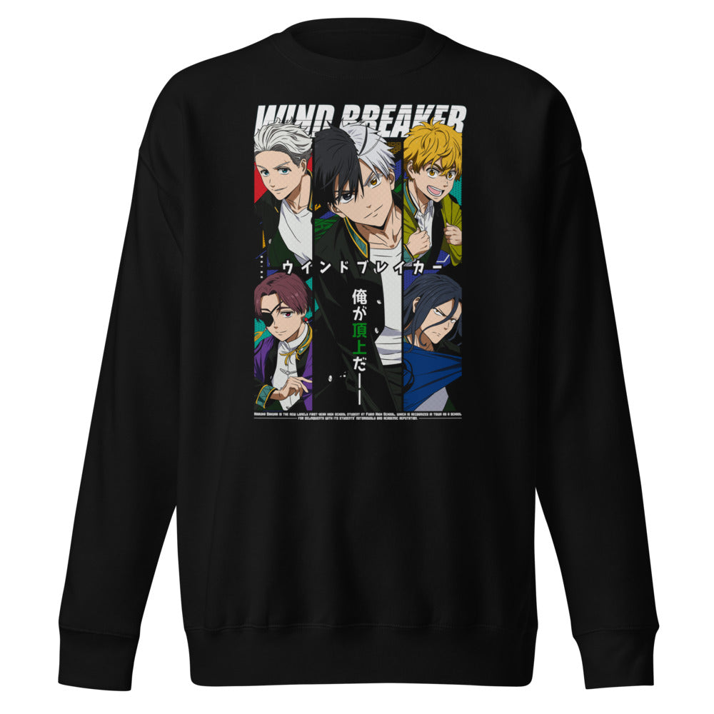 Sueter Wind Breaker Team negro vista frontal