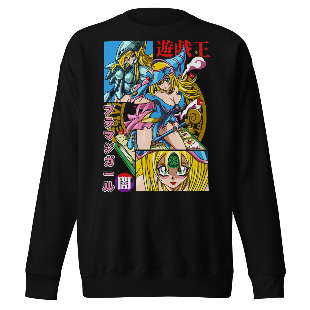 Sueter Yu Gi Oh Dark Magician Girl negro vista frontal