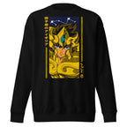 Sueter Saint Seiya Leo Aioria Banner negro vista frontal