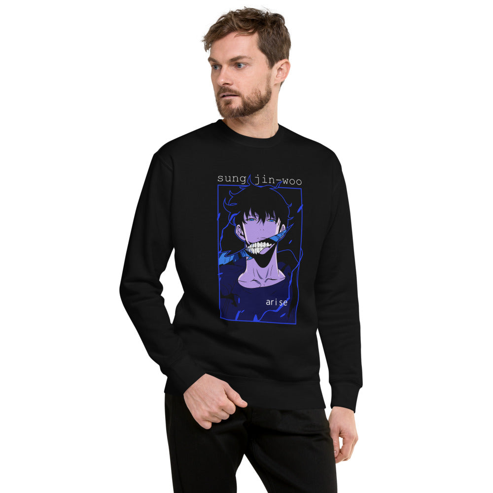 Sueter Solo Leveling Sung Jinwoo Arise negro modelo