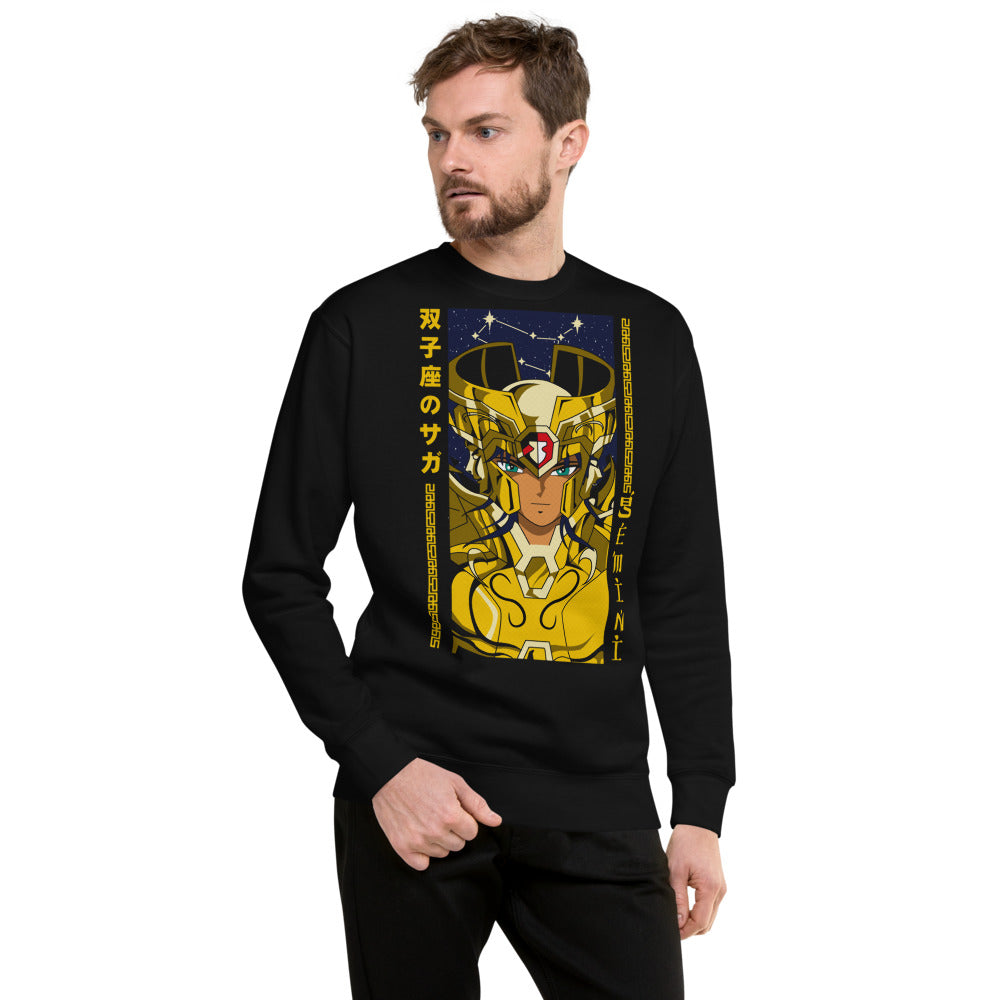Sueter Saint Seiya Gemini Saga Banner negro modelo