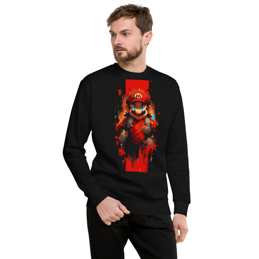 Sueter Super Mario Red Grunge Art negro modelo