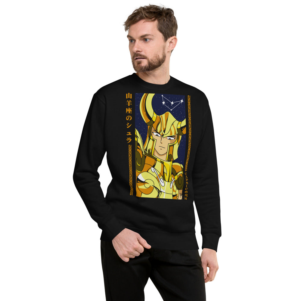 Sueter Saint Seiya Capricorn Shura Banner negro modelo