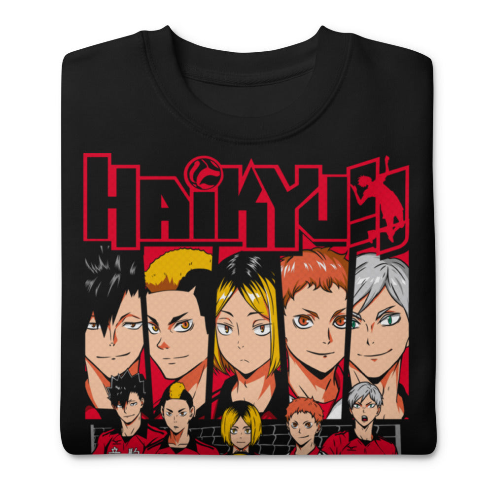 Sueter Haikyuu Nekoma Team - Doblado