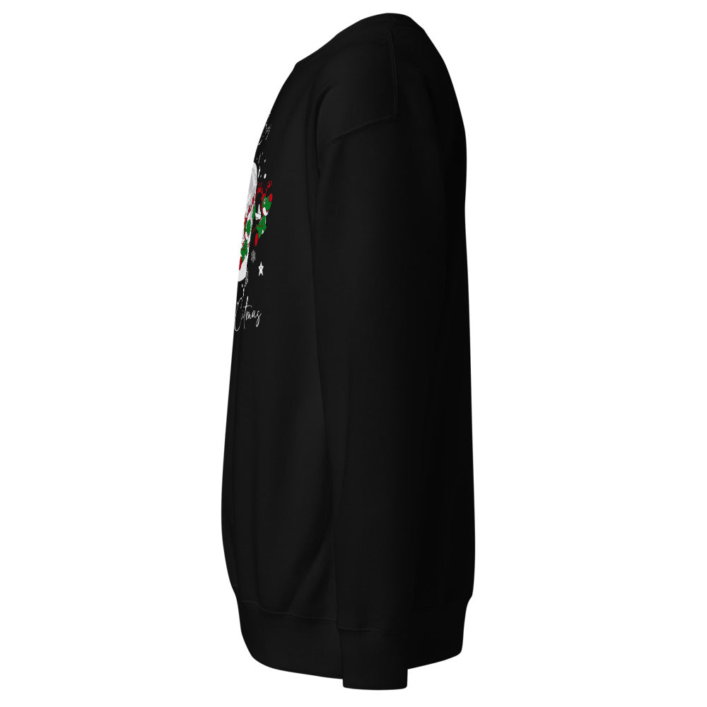 Sueter Super Mario Santa Bros Christmas negro vista lateral izquierda