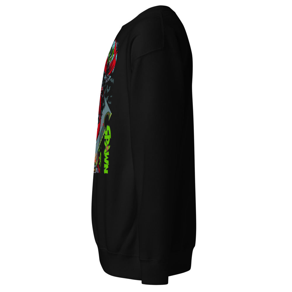 Sueter Spawn Comic negro vista lateral izquierda