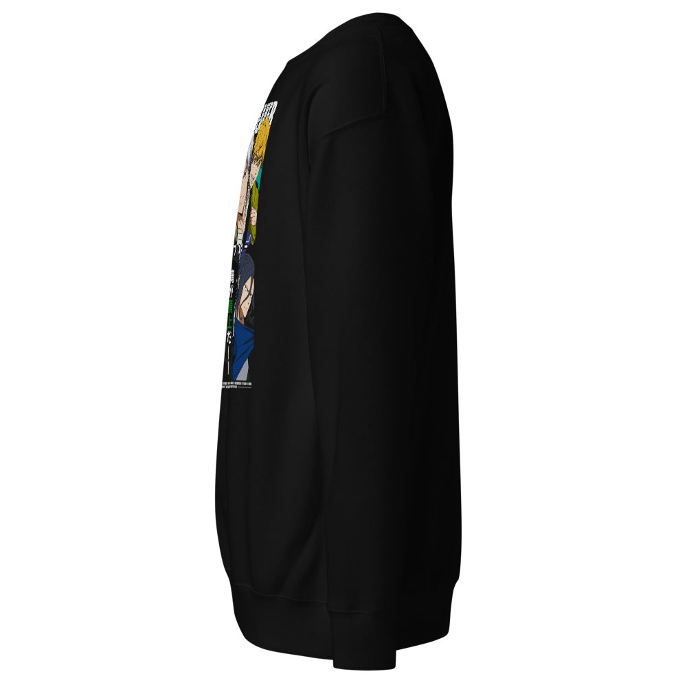 Sueter Wind Breaker Team negro vista lateral izquierda