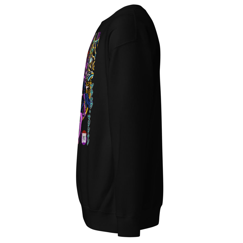Sueter Yu Gi Oh Dark Magician negro vista lateral izquierda