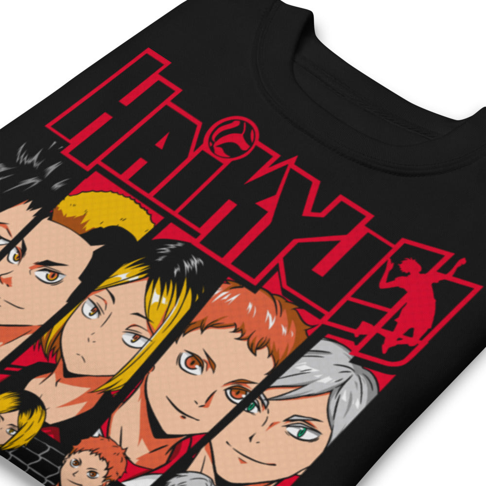 Sueter Haikyuu Nekoma Team - Doblado zoom