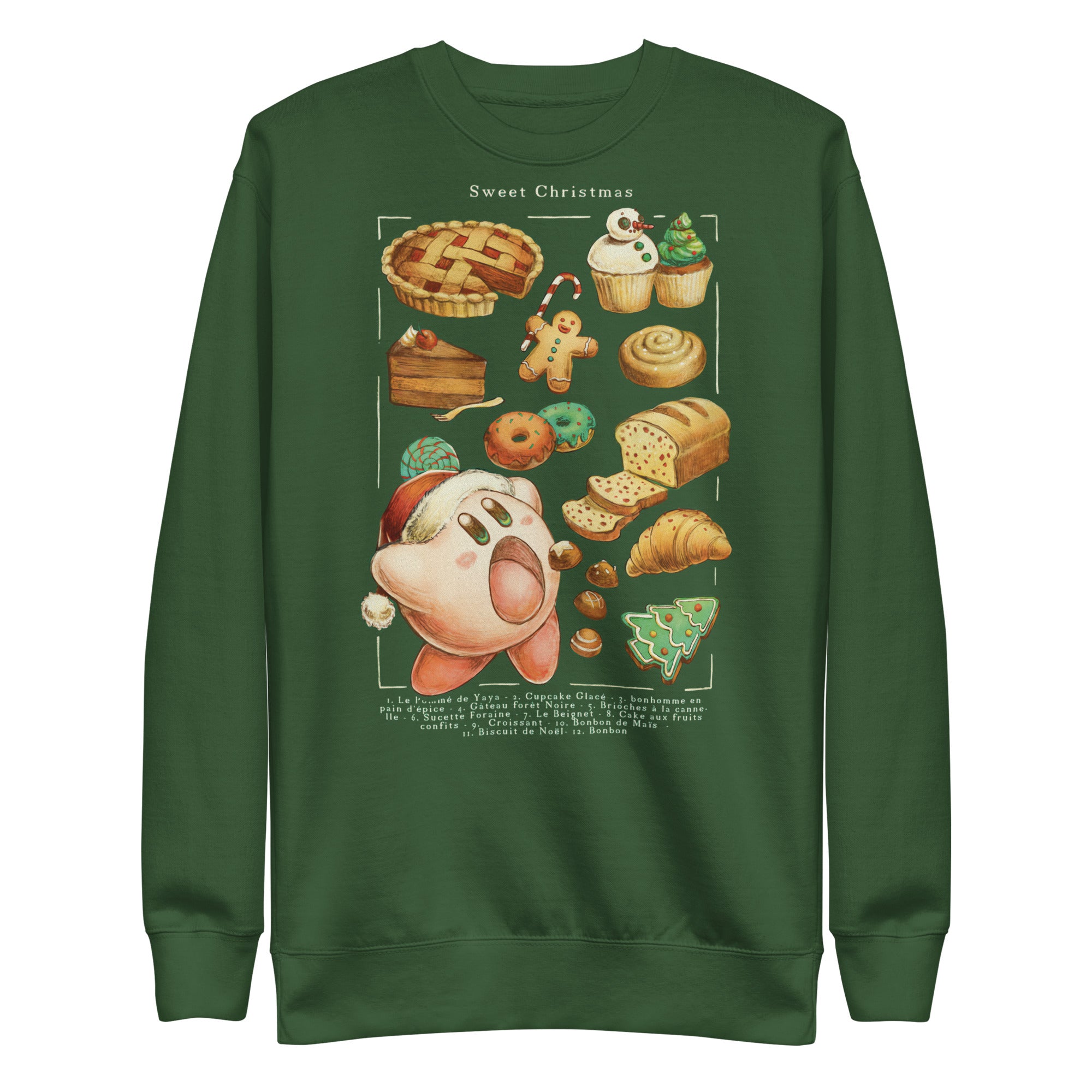 Vista frontal — Suéter Dulce Navidad Kirby Christmas