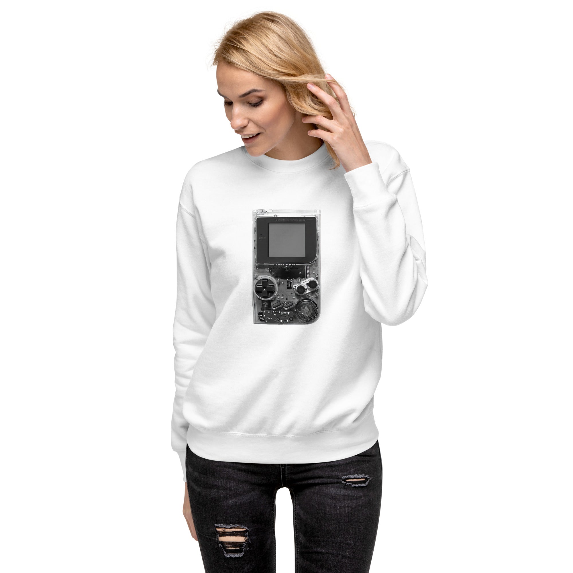 Game Boy — modelo usando la prenda