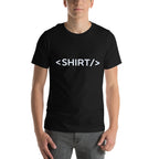Shirt Code — modelo usando la prenda