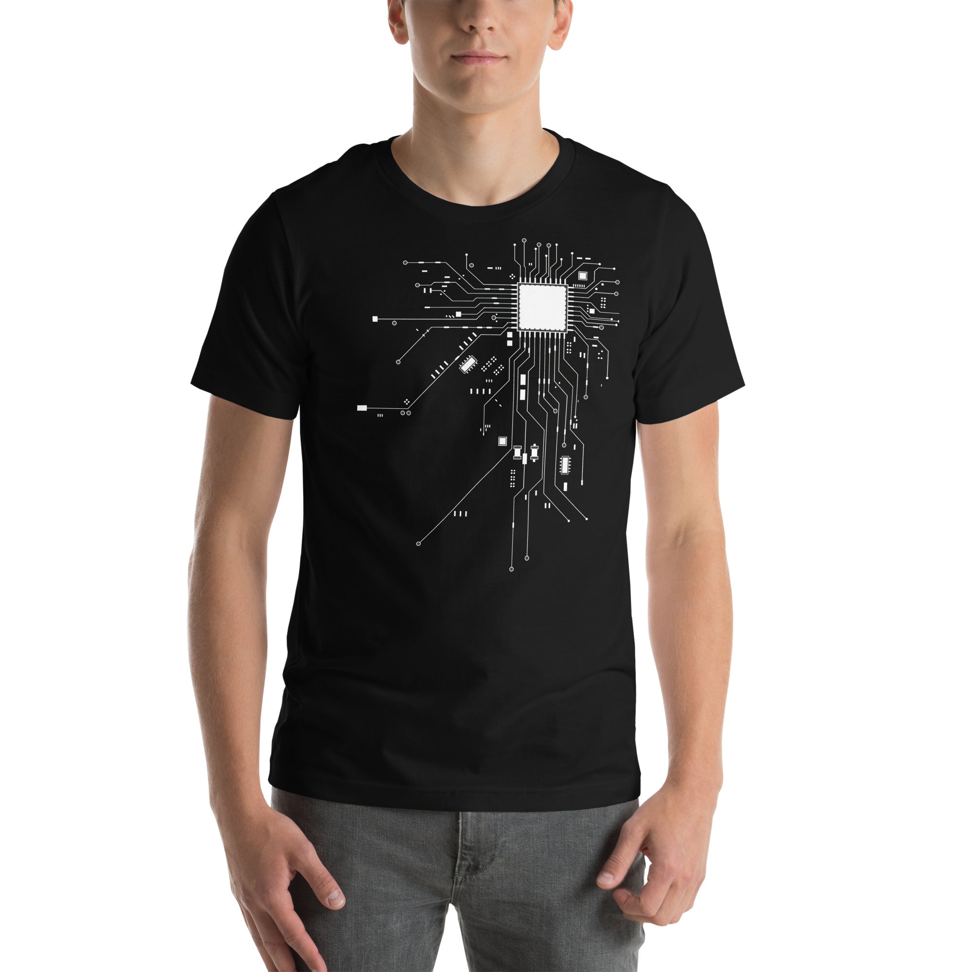 Processor heart — modelo usando la prenda