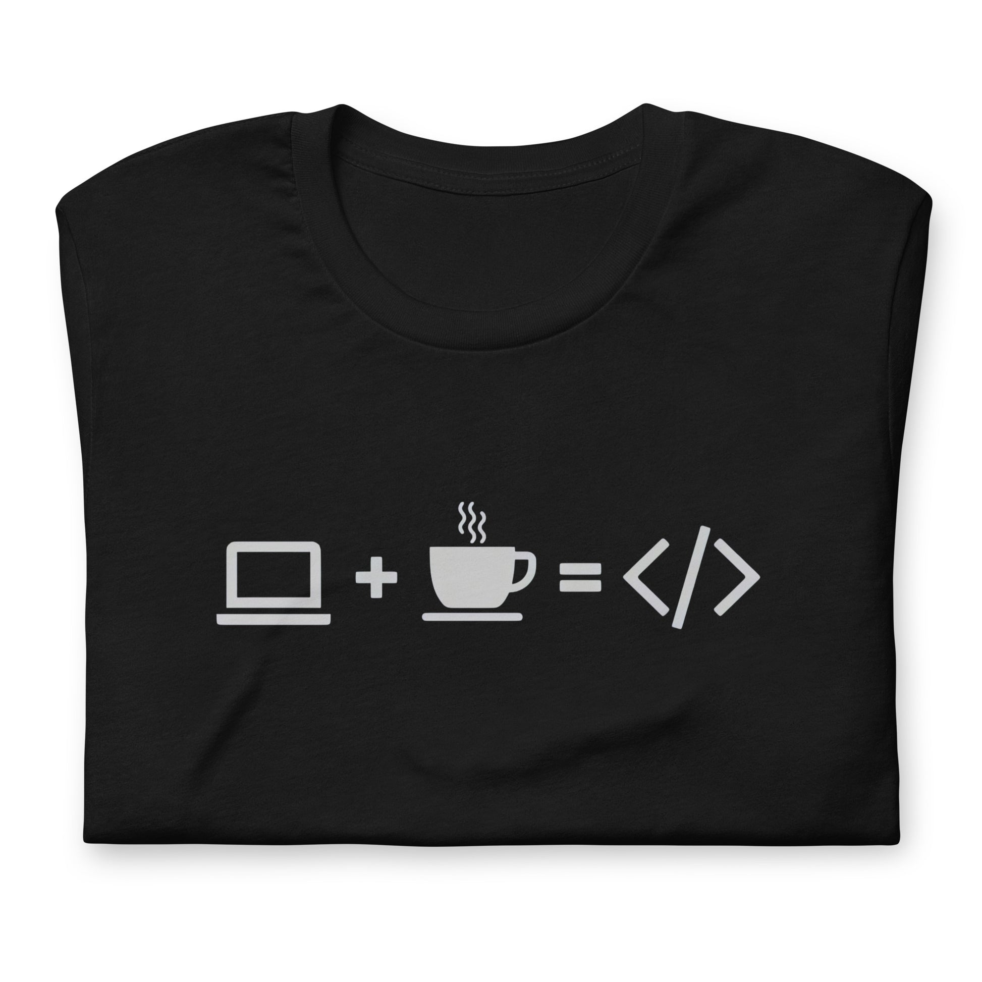  Camiseta Coffee HTML, Disponible en la mejor tienda online para comprar tu merch favorita, la mejor Calidad, compra Ahora en Algoritmo! 