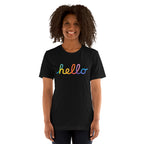 Hello — detalle del estampado