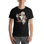 Kratos and Mimir — detalle del estampado