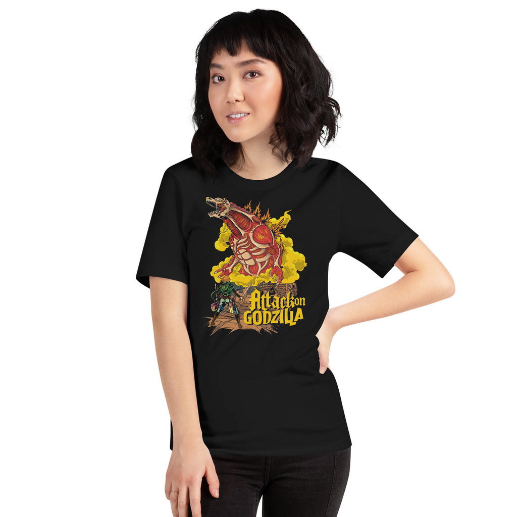 Attack on Godzilla — detalle del estampado