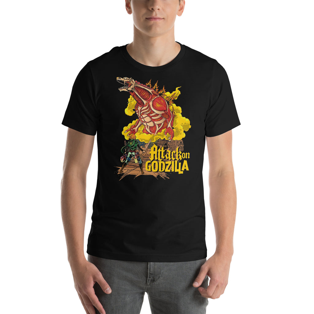 Attack on Godzilla — modelo usando la prenda