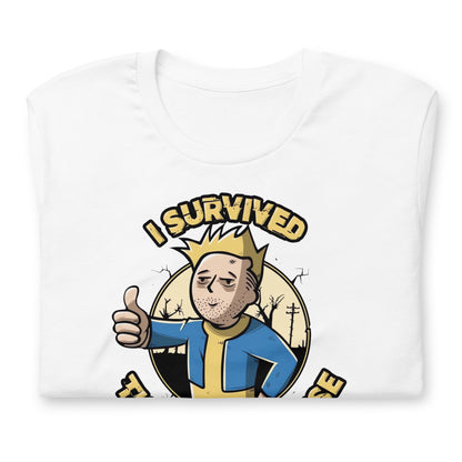 Playera de I Survived, Disponible en la mejor tienda online para comprar tu merch favorita, la mejor Calidad, compra Ahora en Algoritmo! 