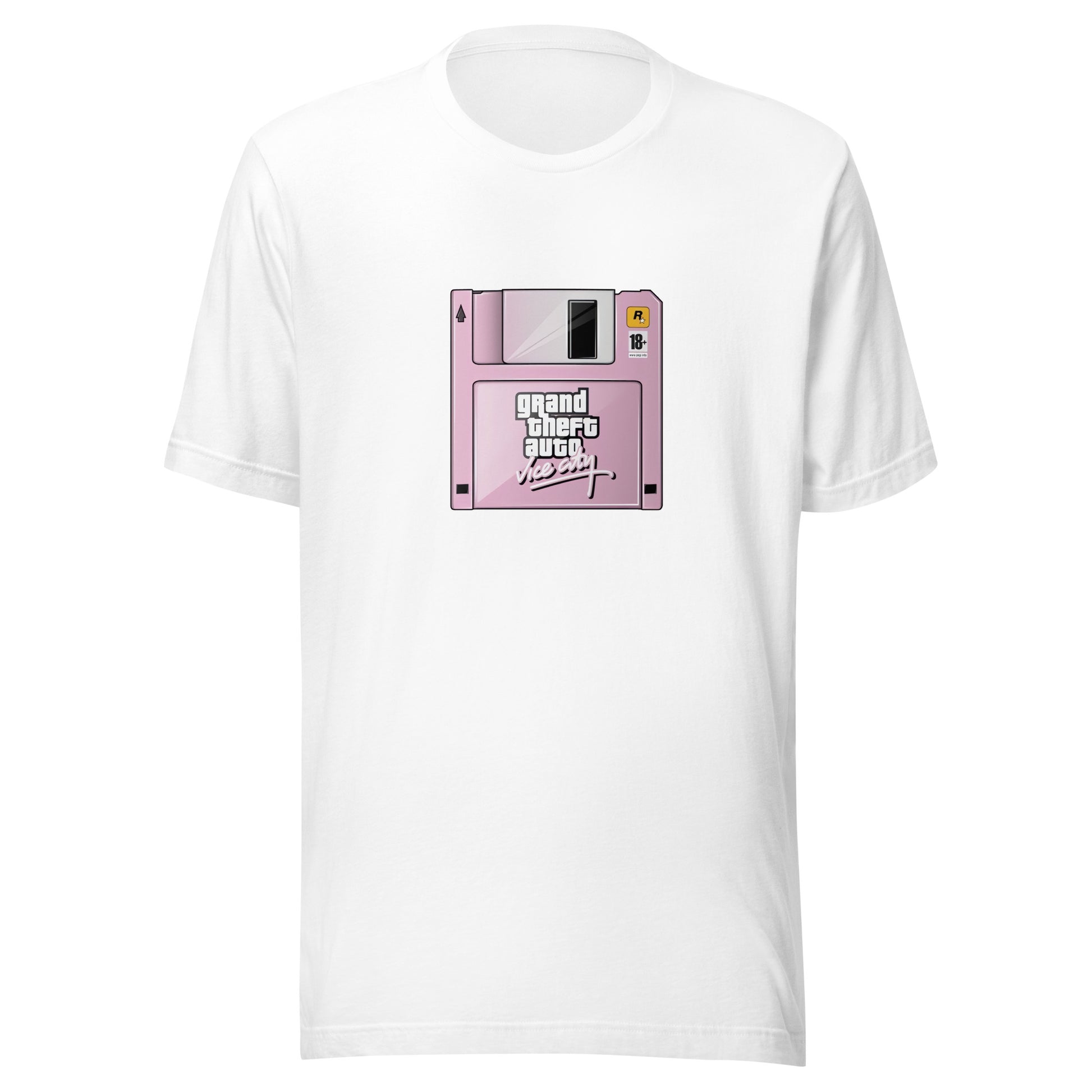 Playera de Vice City Floppy, Disponible en la mejor tienda online para comprar tus artículos favoritos, la mejor Calidad, compra Ahora en Algoritmo! 