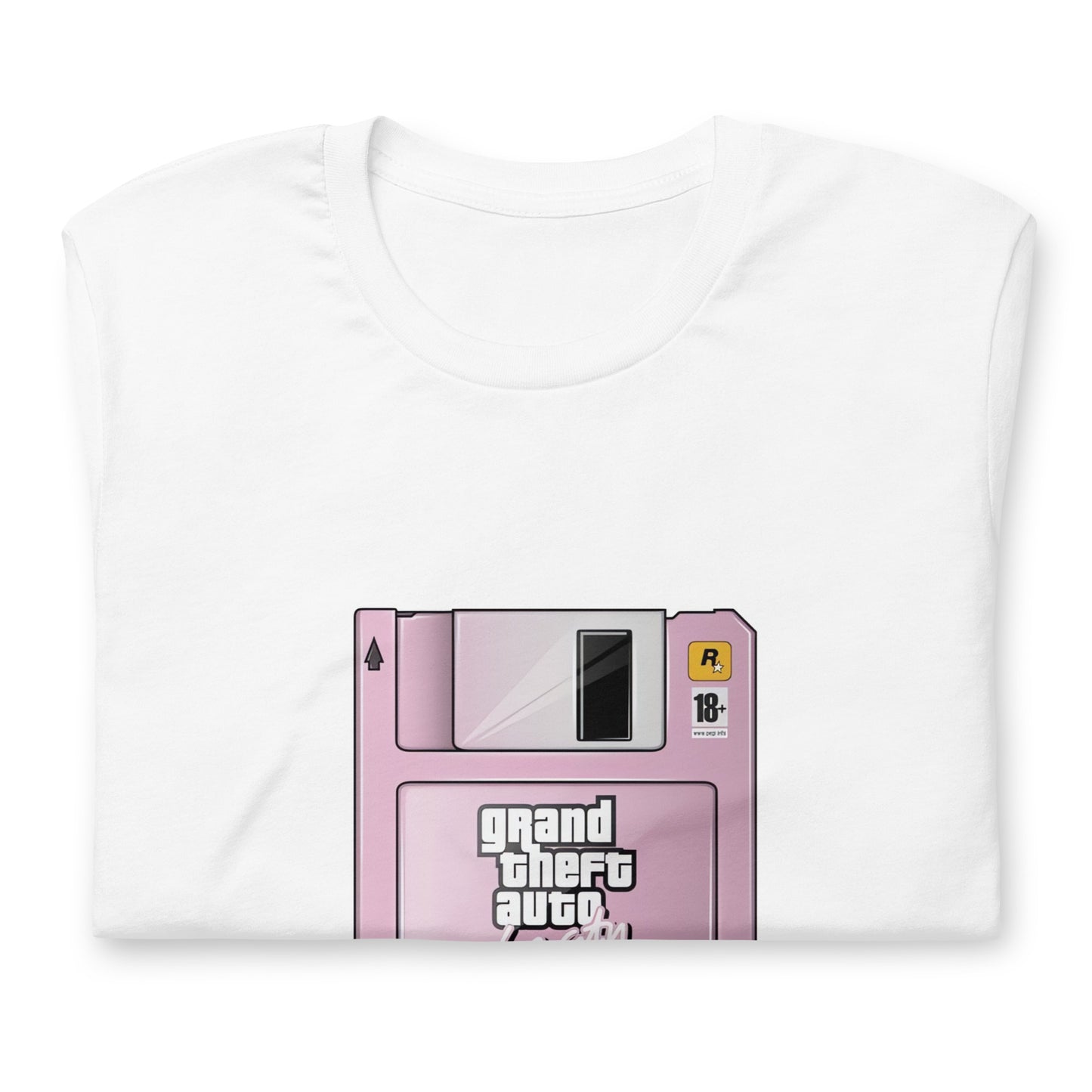 Playera de Vice City Floppy, Disponible en la mejor tienda online para comprar tus artículos favoritos, la mejor Calidad, compra Ahora en Algoritmo! 