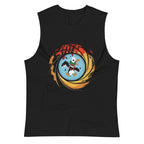 Camiseta sin mangas Duck Hunt 007 James Bond — modelo con la prenda