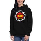 Red Hot Fire Flowers — modelo usando la prenda