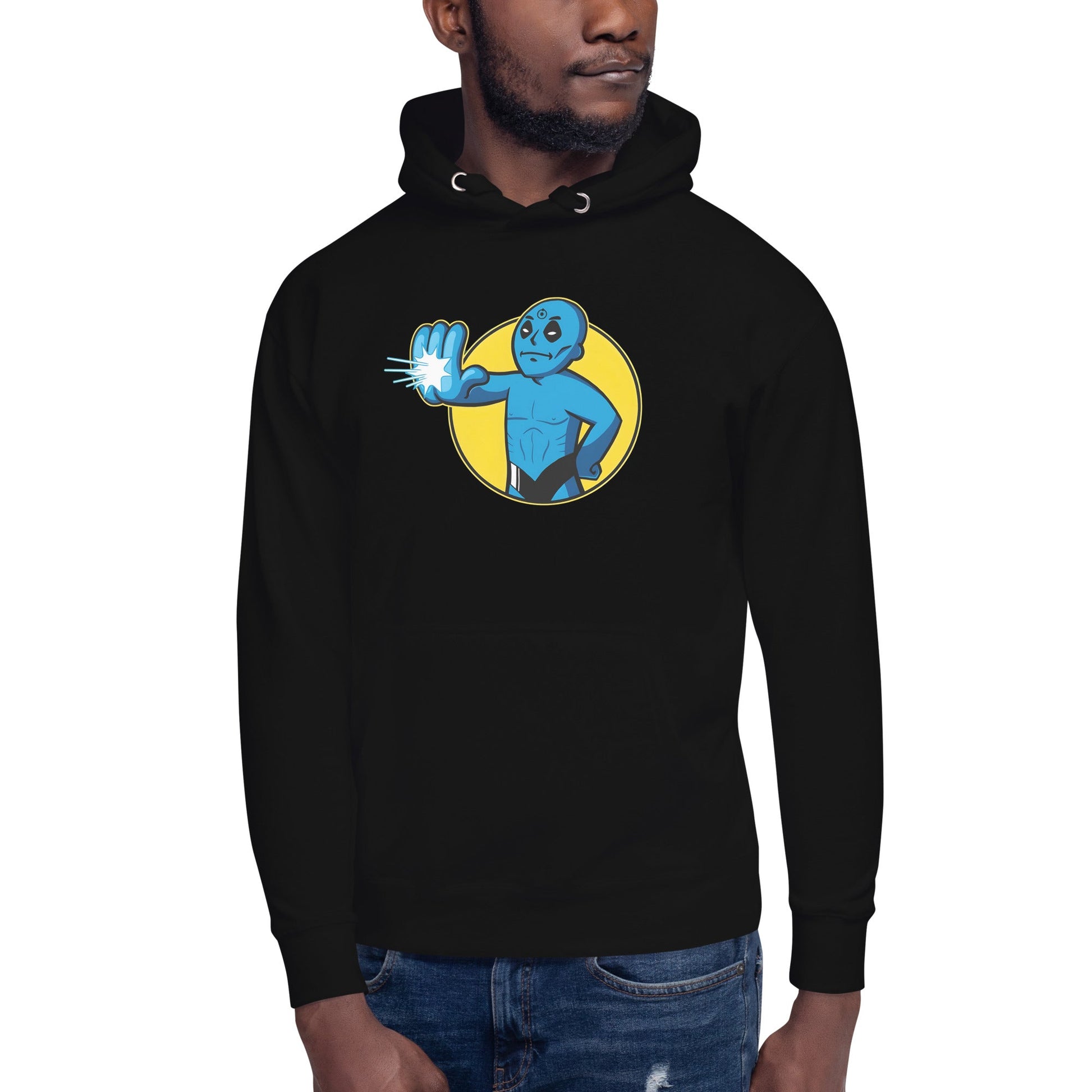 Sudadera con capucha Dr. Manhattan Disponible en la mejor tienda online para comprar tu merch favorita, la mejor Calidad, compra Ahora en Superstar!