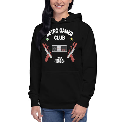 Hoodie Retro Gamer Club, Disponible en la mejor tienda online para comprar tu merch favorita, la mejor Calidad, compra Ahora en Superstar!