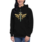Trifuerza Zelda — modelo usando la prenda